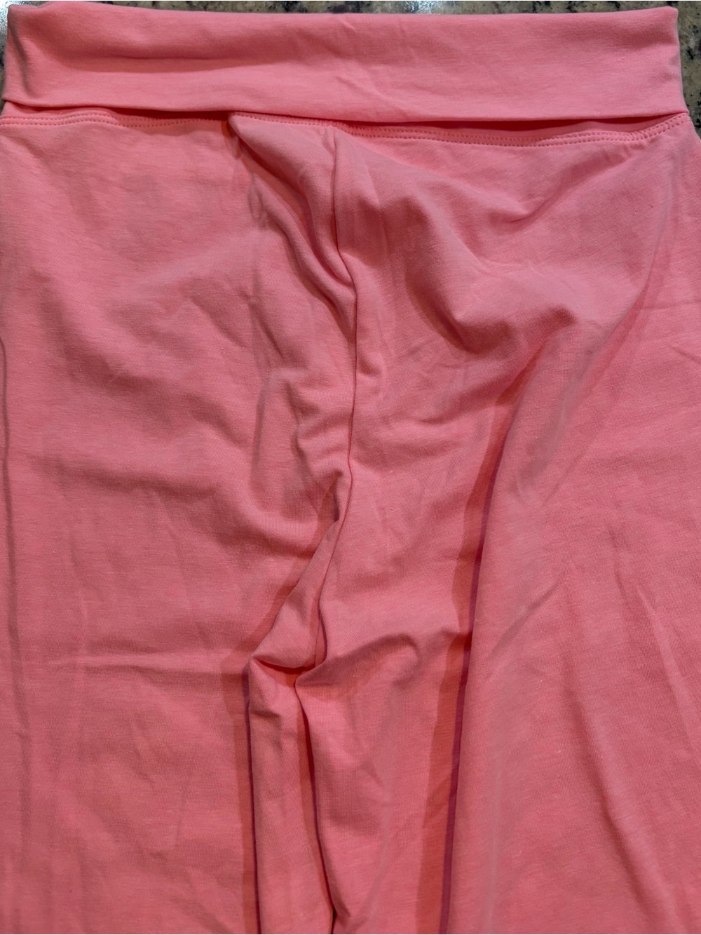Zenana Outfitters Hot Pink Flare Leggings with Fold-over Waist - Picture 4 of 6